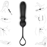 Load image into Gallery viewer, Silicone Anal Plug Vibrator With Penis Ring