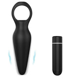 Load image into Gallery viewer, 2 In 1 Detachable Bullet Vibrator Rechargeable With Ring Black