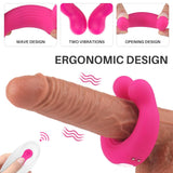 Laden Sie das Bild in den Galerie-Viewer, Silicone Massage Ejaculation Remote Control Vibrating Cock Ring Penis
