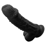 Charger l&#39;image dans la galerie, 10 Inch Big Waterproof Dual-Density Textured Realistic Silicone Dildo Black