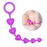 Load image into Gallery viewer, Silicone Anal Beads Clitoris Stimulated Purple Plug