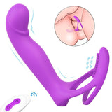 Load image into Gallery viewer, Couple Vibrator Penis Ring Stick For Many Uses Purple