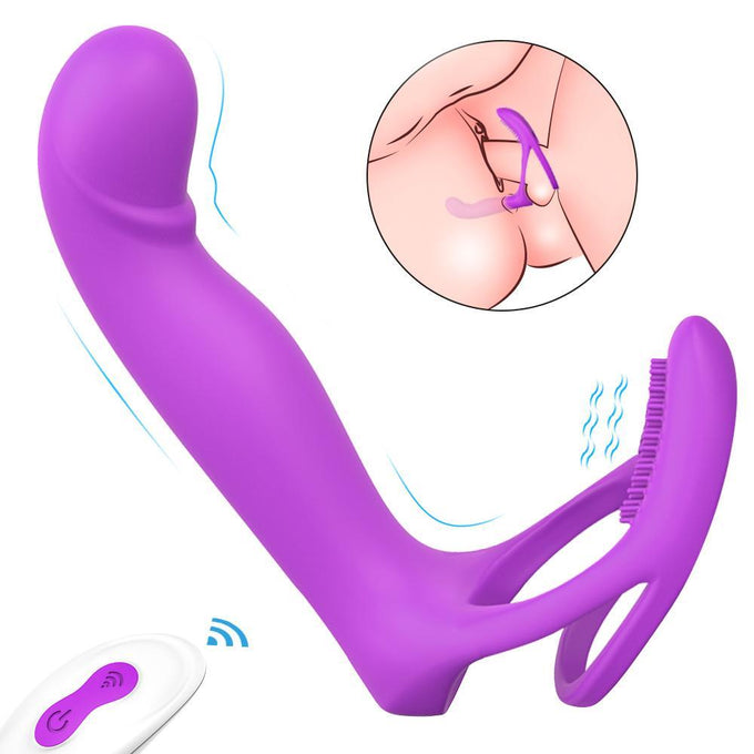 Couple Vibrator Penis Ring Stick For Many Uses Purple