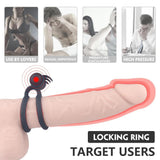 Load image into Gallery viewer, Medical Material Dual Penis Cock Ring With Bullet Vibrator