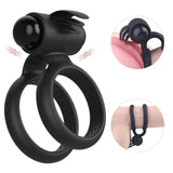 Load image into Gallery viewer, Medical Material Dual Penis Cock Ring With Bullet Vibrator