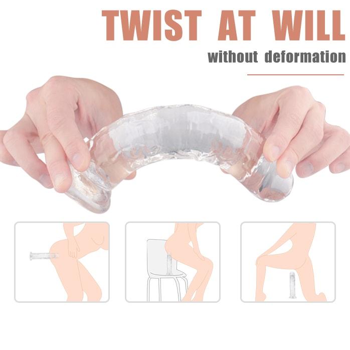 4 Kinds Size Super Suction Transparent Realistic Dildo