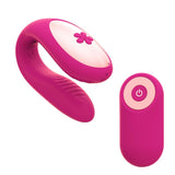 Load image into Gallery viewer, Rechargeable Couples Vibrator Clitoris G-Spot Stimulator Rose Red Couple